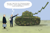 Cartoon: Militärausgaben Rekordhöhe (small) by leopold maurer tagged militärausgaben,rekordhöhe,militär,krieg,konflikte,rüstungsindustrie,budget,soldaten,waffen,panzer,gewinne,umsätze,ukraine,russland,munition,leopold,maurer,karikatur,cartoon