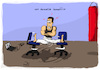 Cartoon: van dammt homeoffice (small) by Grikewilli tagged spagat boxen homeoffice home office sport van damme 90er job tv stars rohstuhl headset muskeln jean claude jcvd büro corona kriese covid19 yoga training büroaltag pandemie vip