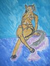 Cartoon: Horse Woman - Pferdefrau (small) by Schimmelpelz-pilz tagged horse,woman,lady,furry,anthro,anthropoid,pferd,pferdefrau,frau,weiblich,female,hybrid,mutant,mare