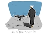 Cartoon: Be different... (small) by Jori Niggemeyer tagged gassigehen,gassi,hund,leine,hundeleine,lebendigkeit,haustier,kreativ,leben,tier,tiere,kopf,anders,different,vogel,weg
