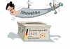Cartoon: Neuwahlen (small) by RABE tagged merz,groko,spd,union,posten,postenvergabe,rabe,ralf,böhme,cartoon,karikatur,pressezeichnung,farbcartoon,tagescartoon,schaufenster,deko,umbau,laden,ladenhüter,regierungsbildung,bsw,sahra,wagenknecht,neuwahlen,schwert,damokles,damoklesschwert,wählerstimmen,wahlbetrug,stimmauszählung