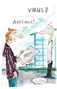 Cartoon: Handyprobleme (small) by TomPauLeser tagged handy,smartphone,handyprobleme,virus,handyvirus,computervirus,laus,applaus
