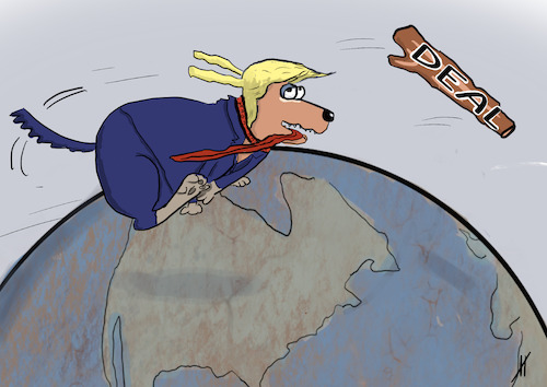 Cartoon: Deal Deal Deal (medium) by Gabi Horvath tagged trump,usa,deal,handel,maga,trump,usa,deal,handel,maga