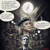 Cartoon: Je suis Marine? (small) by MorituruS tagged marine,le,pen,frankreich,verurteilung,veruntreuung,eu,gelder,rechtsruck,demokratie,beschädigung,präsidentschaftskandidatin,lügen,justiz,freiheit,autokratie,wahlkampf,wahl,2027,hausarrest,fußfessel,geldstrafe,jordan,bardella,rassemblement,national,rechtspopulismus,gemäßigte,parteien,mitte,verlust,des,passiven,wahlrechts,für,fünf,jahre,cartoon,karikatur,moriturus