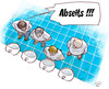 Cartoon: Abseits im Pissoir (small) by Peter Knoblich tagged football,offside,position,fussball,soccer,urinal,maenner,toilet,abseits