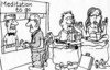 Cartoon: meditation (small) by Jan Tomaschoff tagged meditation,meditieren,to,go,fast,food