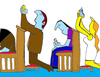 Cartoon: OMG (small) by Munguia tagged text cell phone church religion pray prayer praying comunication