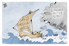 Cartoon: Aufwind für die AfD (small) by Kostas Koufogiorgos tagged karikatur,koufogiorgos,afd,aufwind,streit,segel,schiff,umfrage,partei