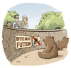 Cartoon: Die andere Seite (small) by Tobias Wieland tagged cartoon,wieland,bär,zoo,verbot,verboten,familie,kind,kinder,bitte,nicht,füttern,futtern,futter,gehege,raubtier,fressen,schild,ausflug,gefahr
